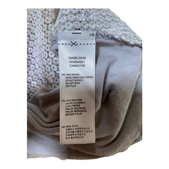 Love Tribe Pink Floyd grey tank top with embroidered trim. - Picture 4 of 5